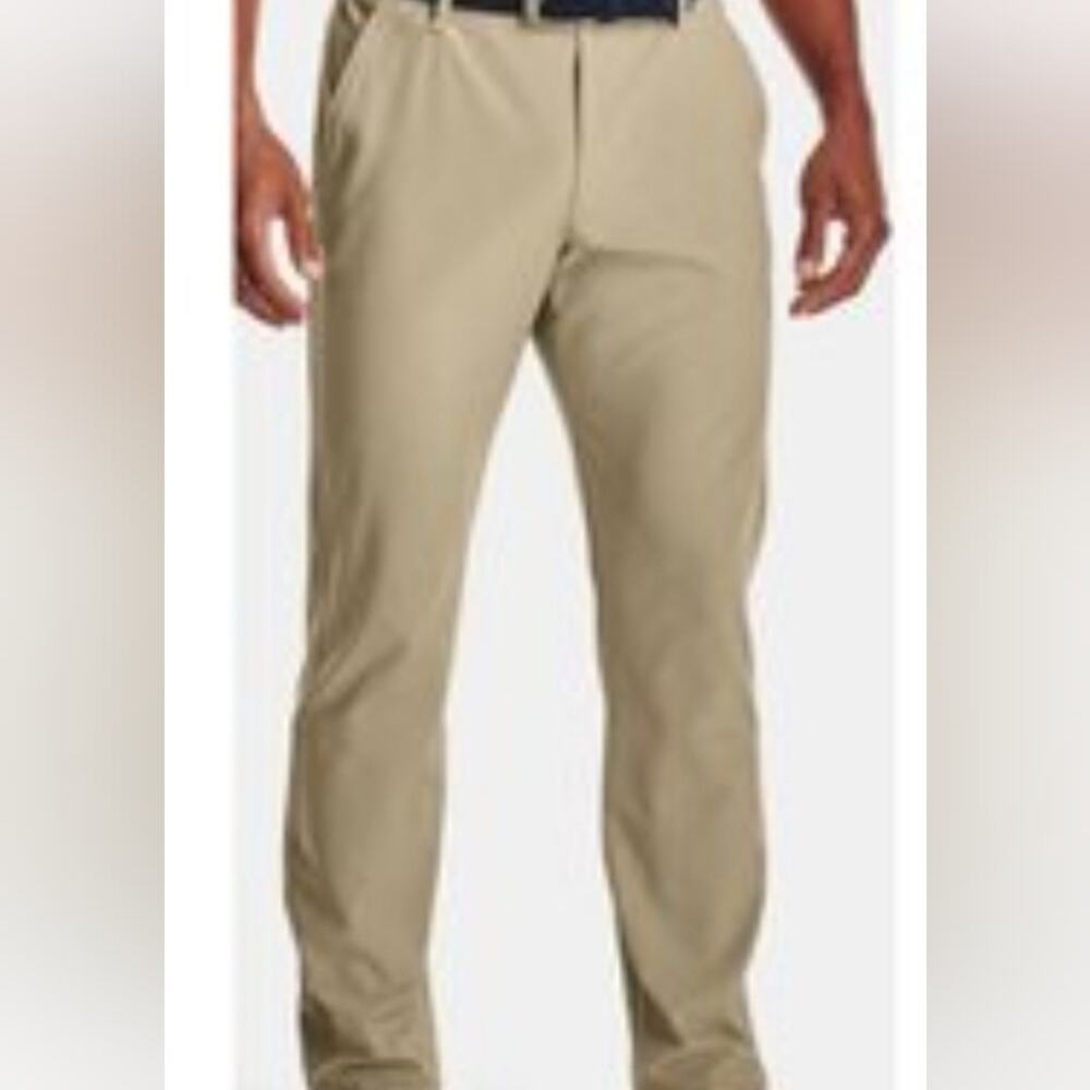 Slazenger Golf Pants Mens 30x30 Khaki Stretch Performance Flat Front Athletic Fi